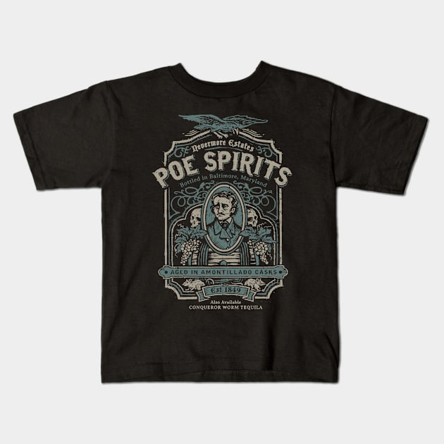 Poe Spirits Kids T-Shirt by heartattackjack